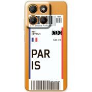 Прозорий чохол BoxFace Motorola G15 Power Ticket Paris