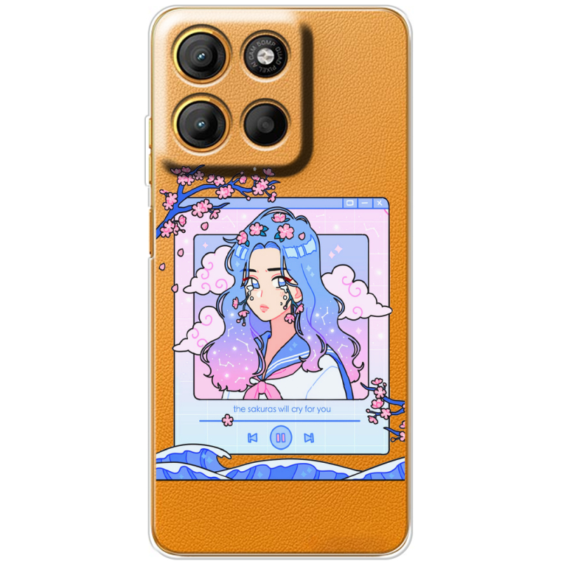 Прозорий чохол BoxFace Motorola G15 Power The Sakuras Will Cry For You