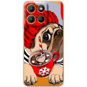 Прозорий чохол BoxFace Motorola G15 Power Winter Puggy