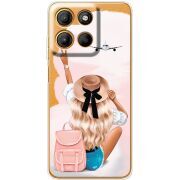 Прозорий чохол BoxFace Motorola G15 Power Travel Girl