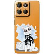 Прозорий чохол BoxFace Motorola G15 Power Cat Style