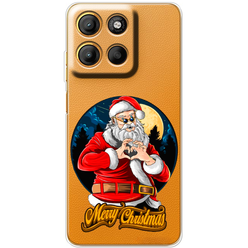 Прозорий чохол BoxFace Motorola G15 Power Cool Santa