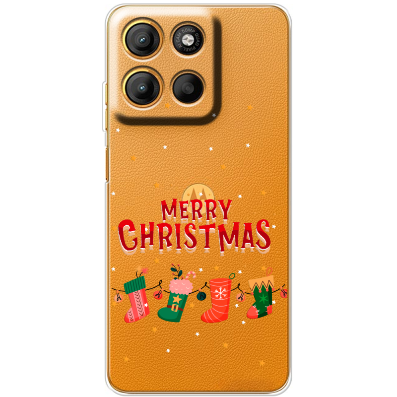 Прозорий чохол BoxFace Motorola G15 Power Merry Christmas