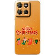 Прозорий чохол BoxFace Motorola G15 Power Merry Christmas