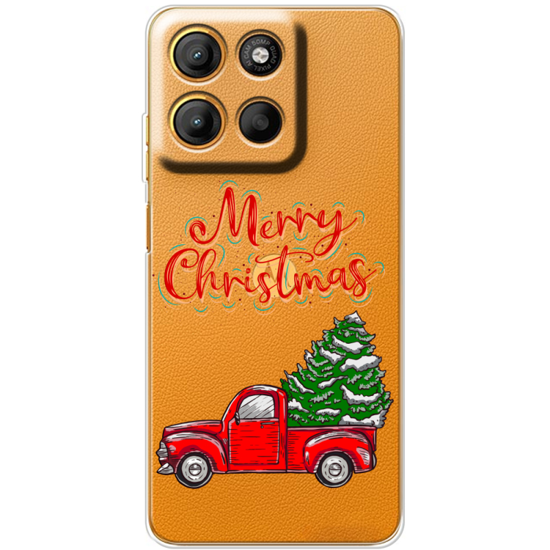 Прозорий чохол BoxFace Motorola G15 Power Holiday Car