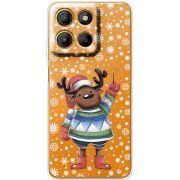 Прозорий чохол BoxFace Motorola G15 Power Christmas Deer with Snow