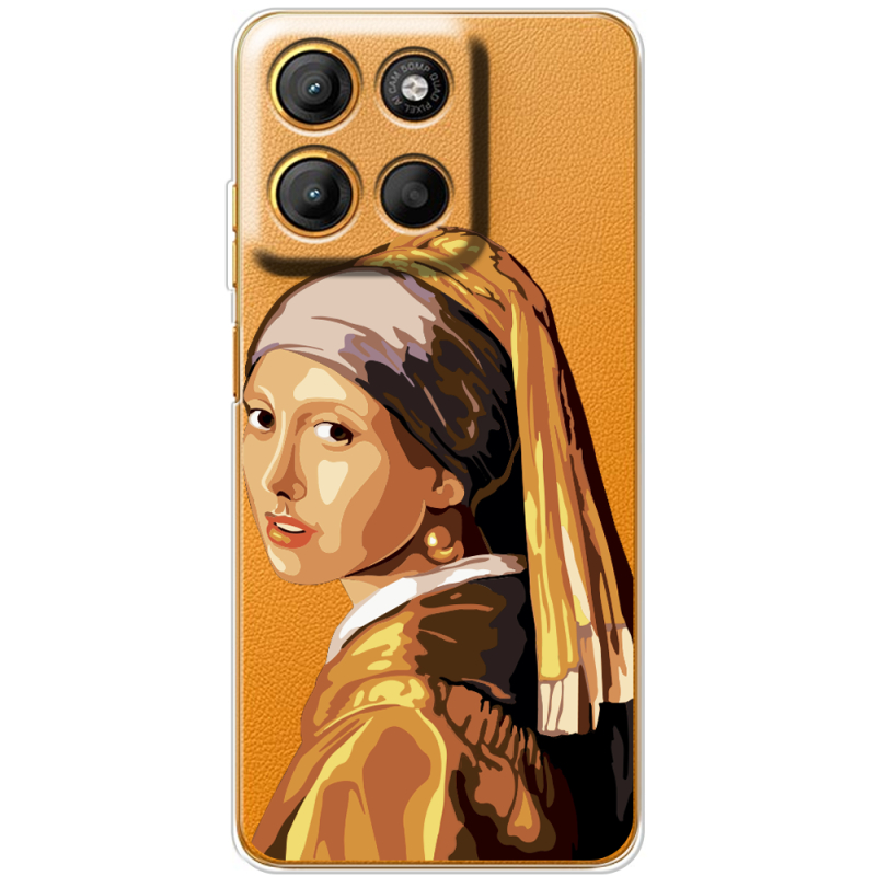 Прозорий чохол BoxFace Motorola G15 Power Девушка с жемчужной серёжкой