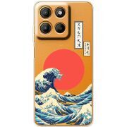 Прозорий чохол BoxFace Motorola G15 Power Большая волна в Канагаве