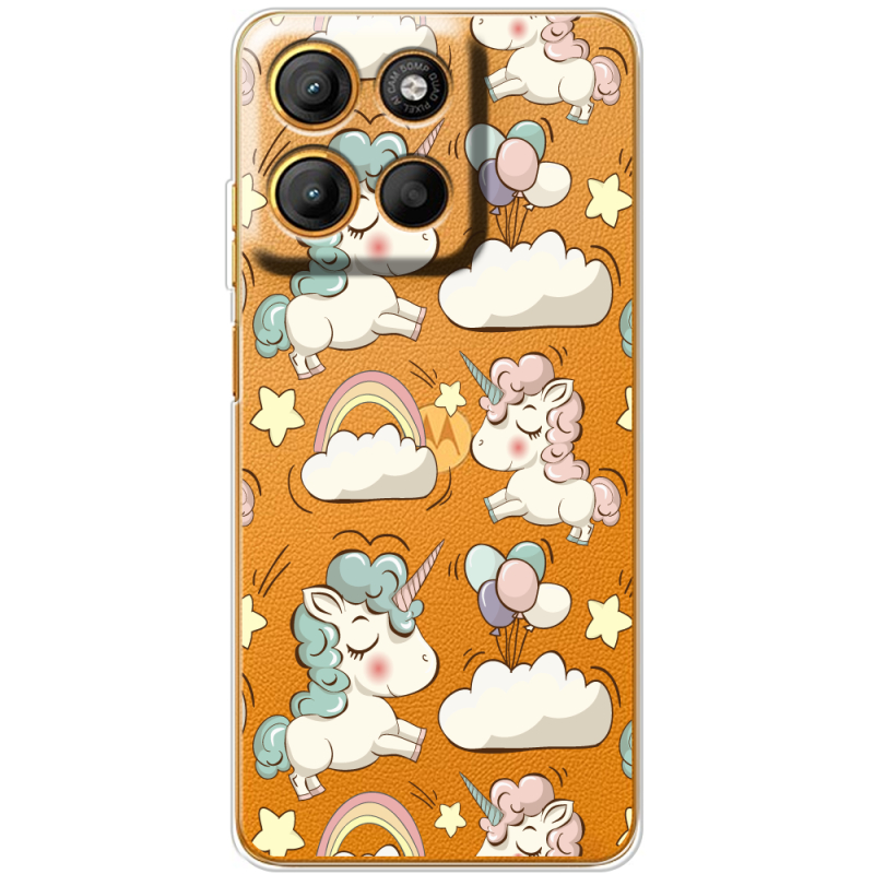 Прозорий чохол BoxFace Motorola G15 Power Unicorns