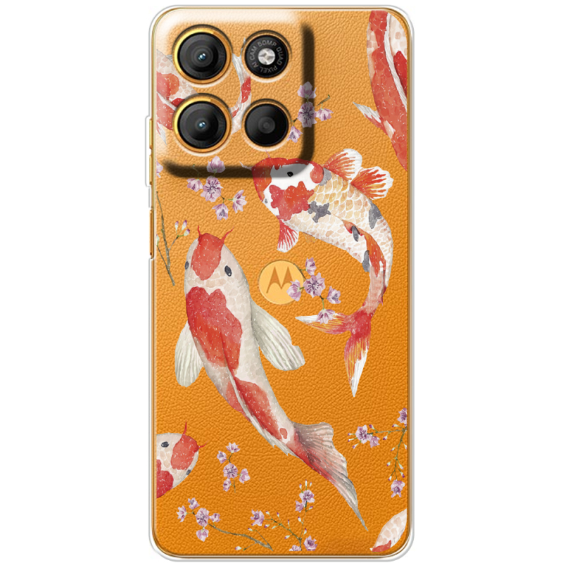Прозорий чохол BoxFace Motorola G15 Power Japanese Koi Fish