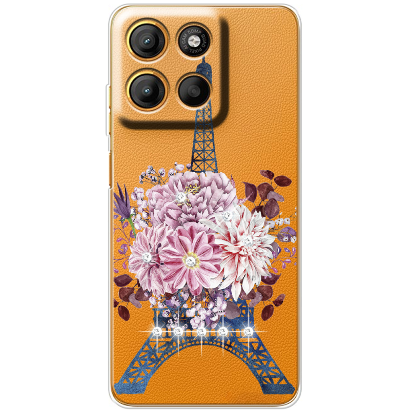 Чохол зі стразами Motorola G15 Power Eiffel Tower