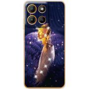 Чохол зі стразами Motorola G15 Power Girl with Umbrella