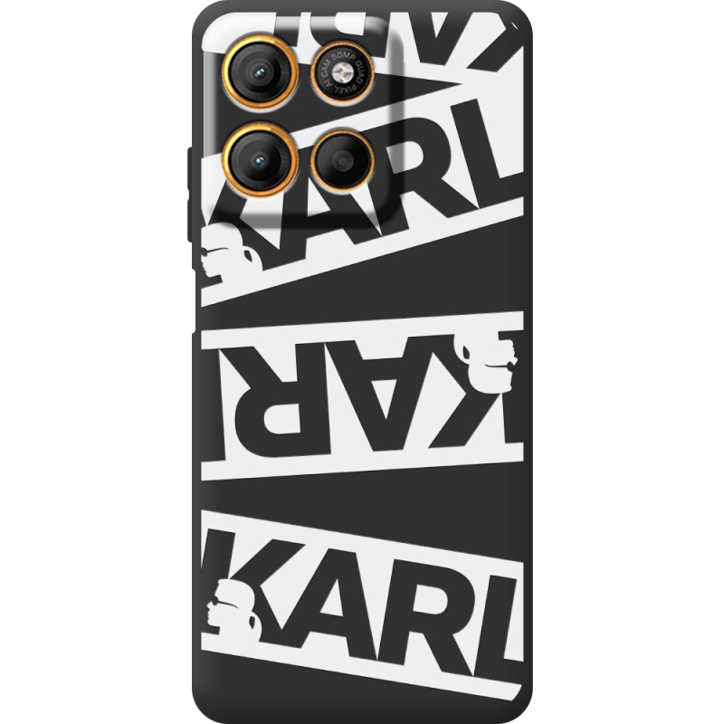 Чорний чохол BoxFace Motorola G15 Power White Karl