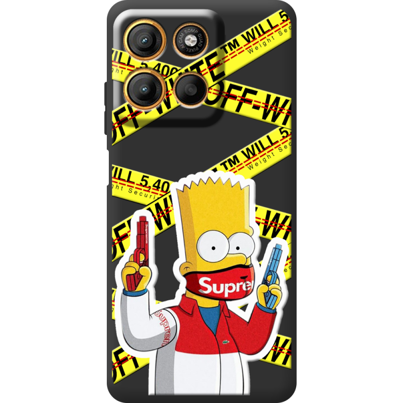 Чорний чохол BoxFace Motorola G15 Power White Bart