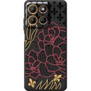 Чорний чохол BoxFace Motorola G15 Power FranceFlowers