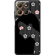 Чорний чохол BoxFace Motorola G15 Power Flower Hair