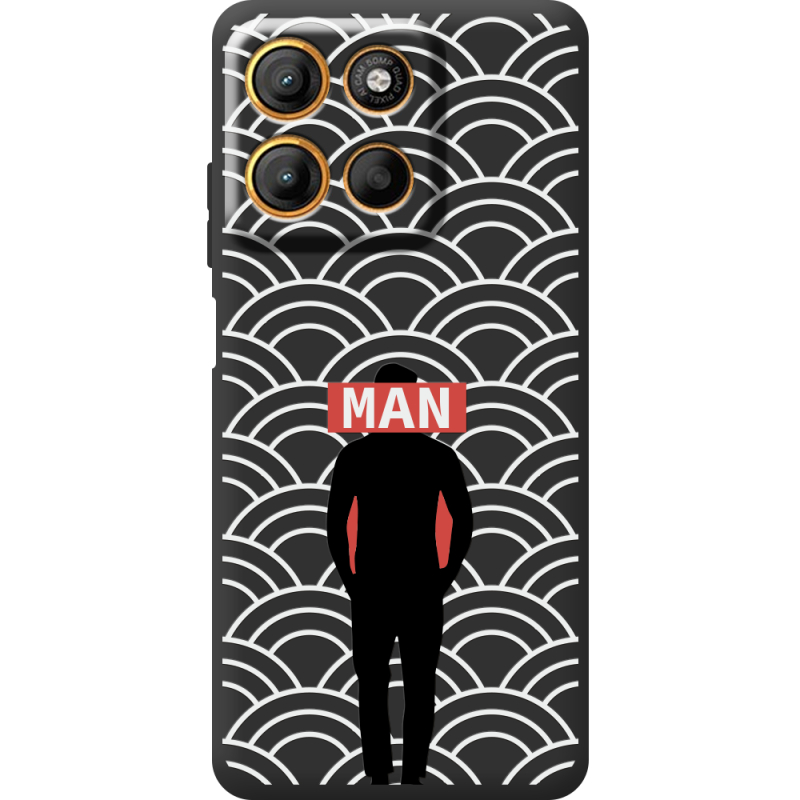 Чорний чохол BoxFace Motorola G15 Power Man Pattern