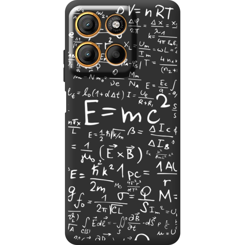 Чорний чохол BoxFace Motorola G15 Power E=mc2