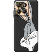 Чорний чохол BoxFace Motorola G15 Power Lucky Rabbit