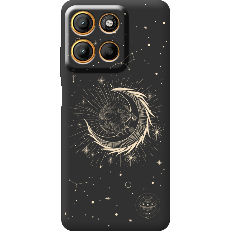 Чорний чохол BoxFace Motorola G15 Power Moon