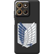 Чорний чохол BoxFace Motorola G15 Power Атака Титанов Крылья Свободы