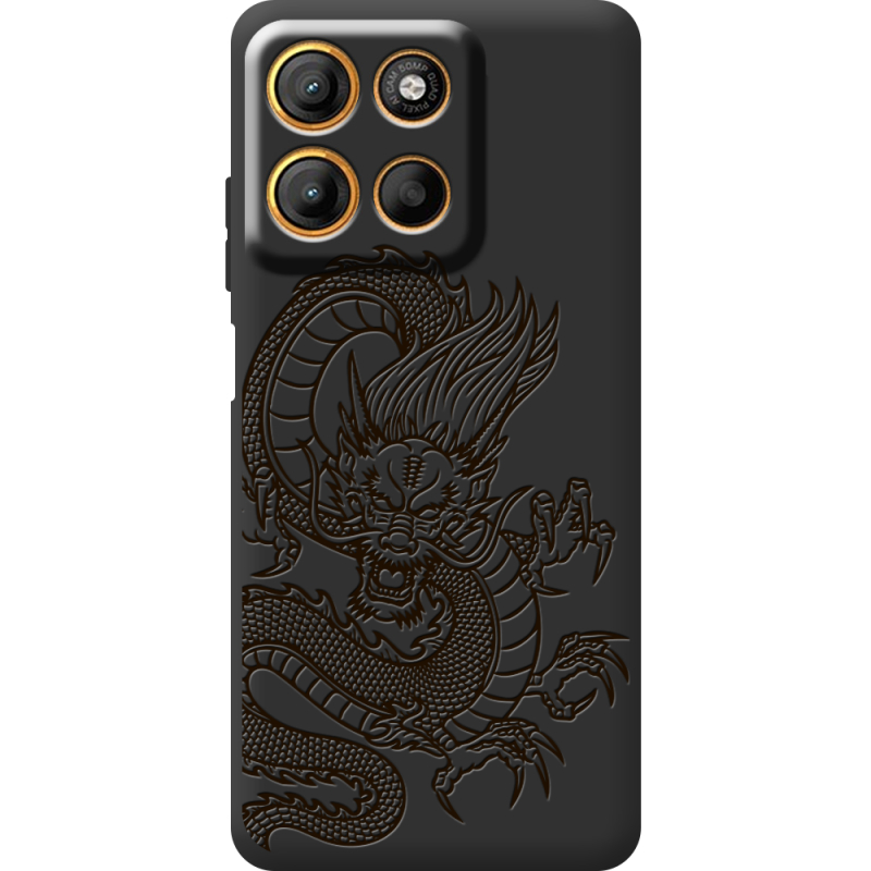 Чорний чохол BoxFace Motorola G15 Power Chinese Dragon