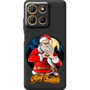 Чорний чохол BoxFace Motorola G15 Power Cool Santa