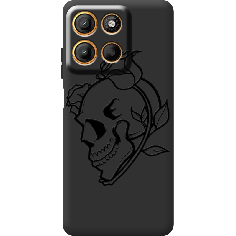 Чорний чохол BoxFace Motorola G15 Power Skull and Roses