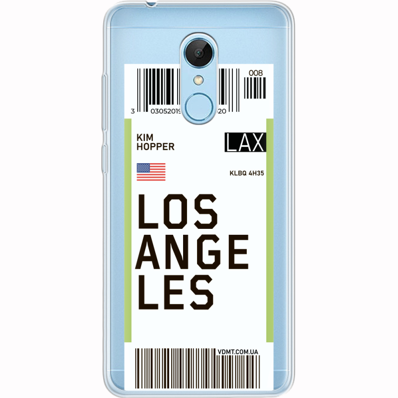 Прозрачный чехол Uprint Xiaomi Redmi 5 Ticket Los Angeles