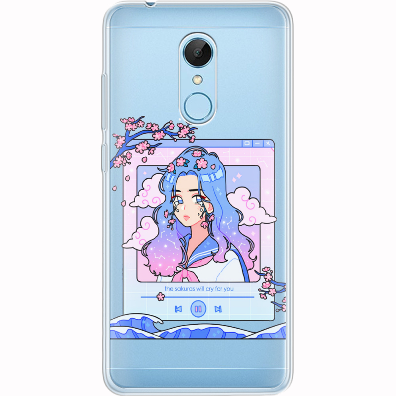 Прозрачный чехол Uprint Xiaomi Redmi 5 The Sakuras Will Cry For You