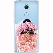 Прозрачный чехол Uprint Xiaomi Redmi 5 Девушка с Пионами