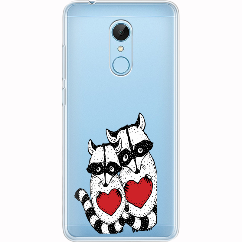 Прозрачный чехол Uprint Xiaomi Redmi 5 Raccoons in love