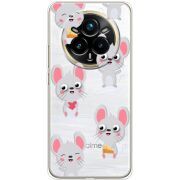 Прозорий чохол BoxFace Realme 14 Pro 5G с 3D-глазками Mouse