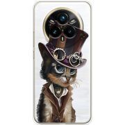 Прозорий чохол BoxFace Realme 14 Pro 5G Steampunk Cat