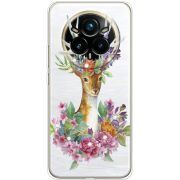 Чохол зі стразами Realme 14 Pro 5G Deer with flowers