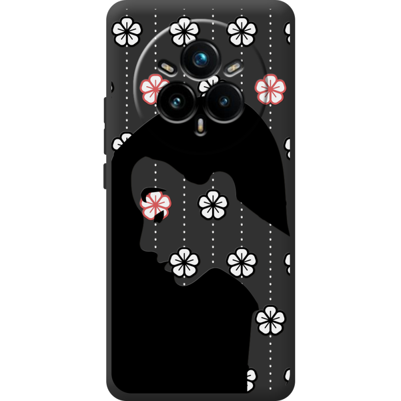 Чорний чохол BoxFace Realme 14 Pro 5G Flower Hair