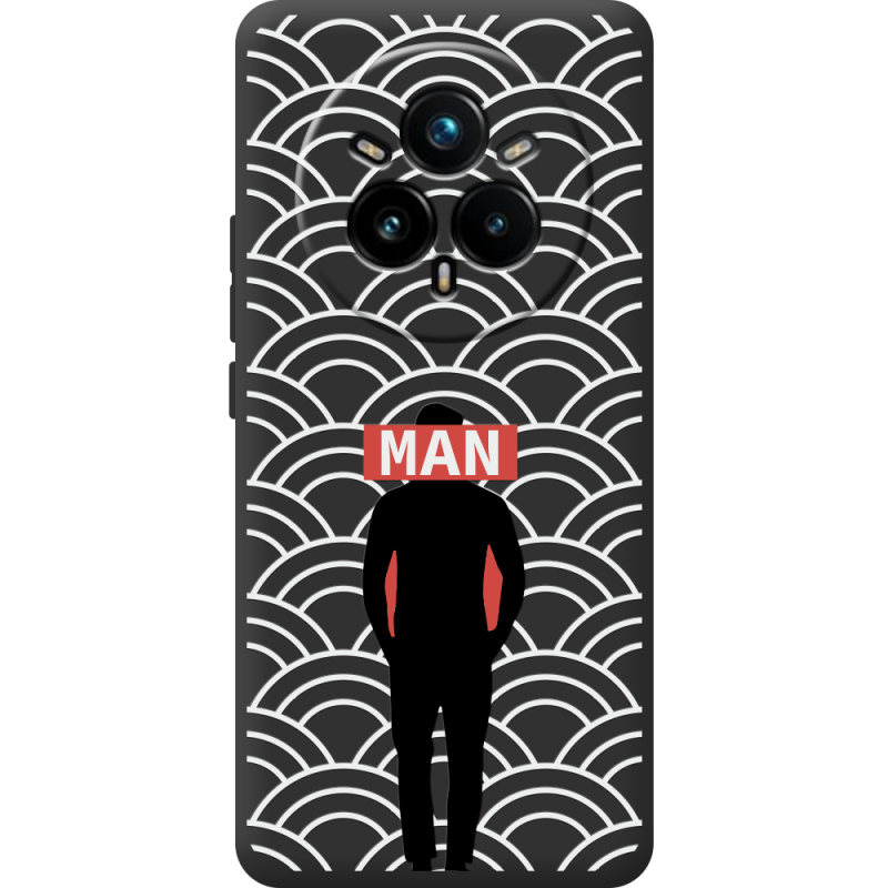 Чорний чохол BoxFace Realme 14 Pro 5G Man Pattern
