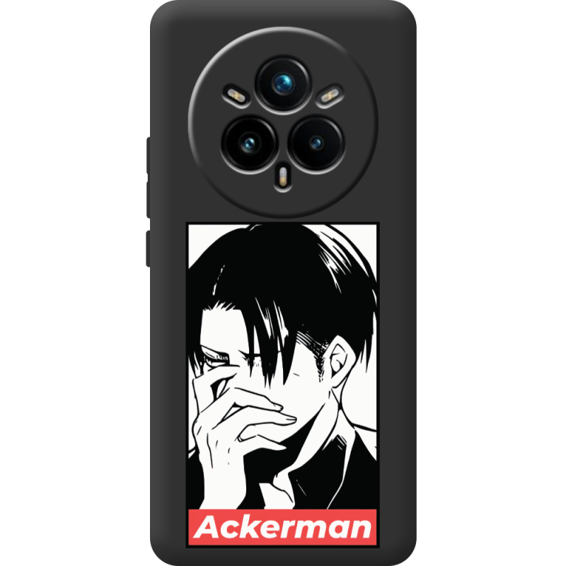 Чорний чохол BoxFace Realme 14 Pro 5G Attack On Titan - Ackerman