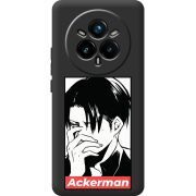 Чорний чохол BoxFace Realme 14 Pro 5G Attack On Titan - Ackerman