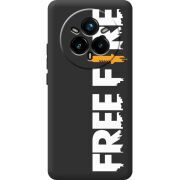 Чорний чохол BoxFace Realme 14 Pro 5G Free Fire White Logo