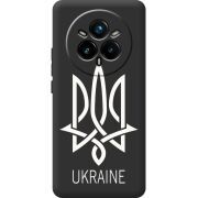 Чорний чохол BoxFace Realme 14 Pro 5G Тризуб монограмма ukraine