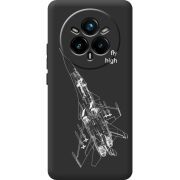 Чорний чохол BoxFace Realme 14 Pro 5G Військовий літак