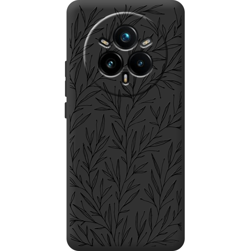 Чорний чохол BoxFace Realme 14 Pro 5G Leaves