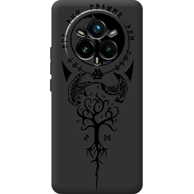 Чорний чохол BoxFace Realme 14 Pro 5G Hugin and Munin