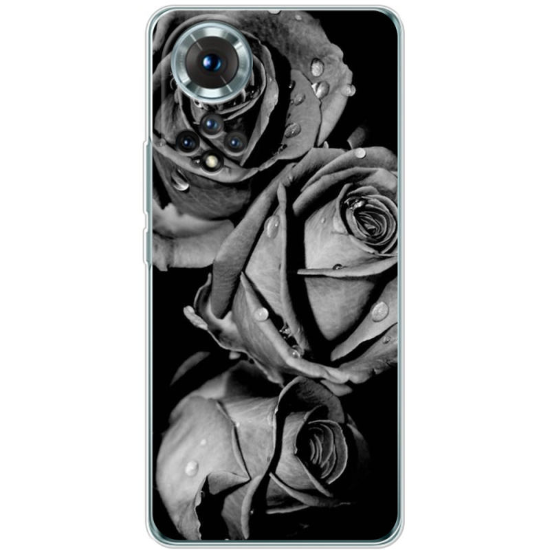 Чохол BoxFace Honor 50 Black and White Roses
