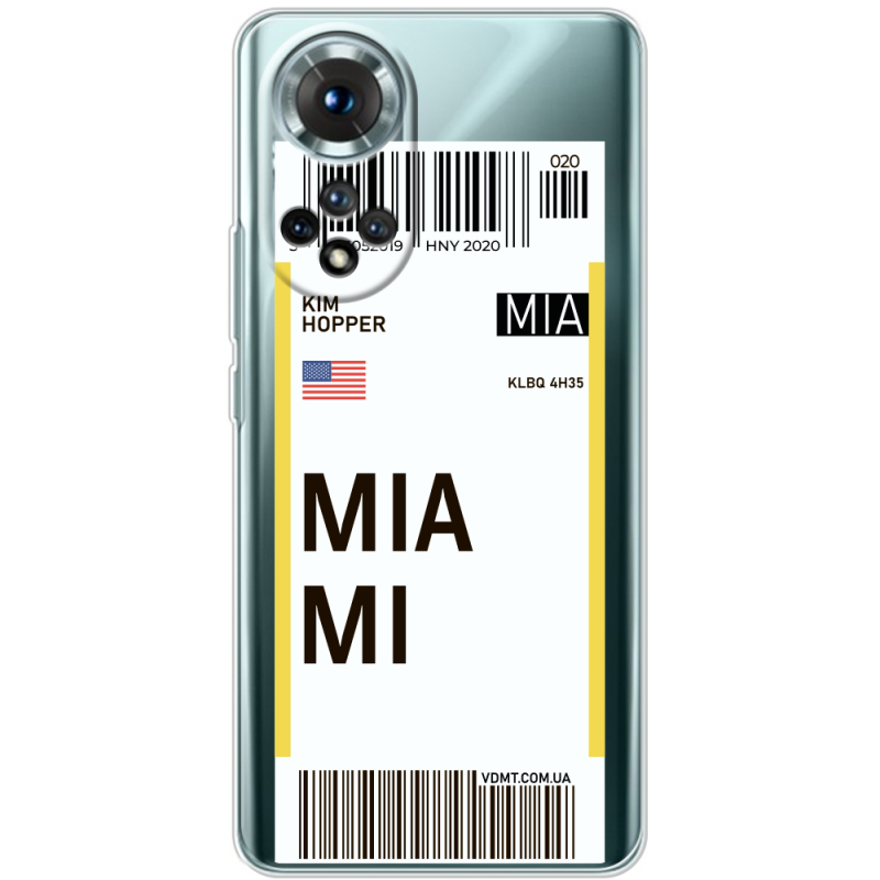 Прозорий чохол BoxFace Honor 50 Ticket Miami