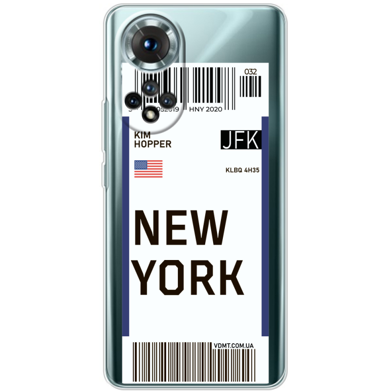 Прозорий чохол BoxFace Honor 50 Ticket New York