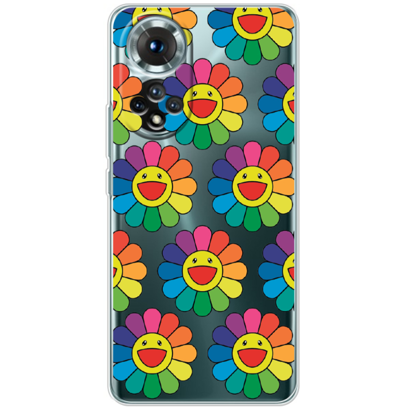 Прозорий чохол BoxFace Honor 50 Hippie Flowers
