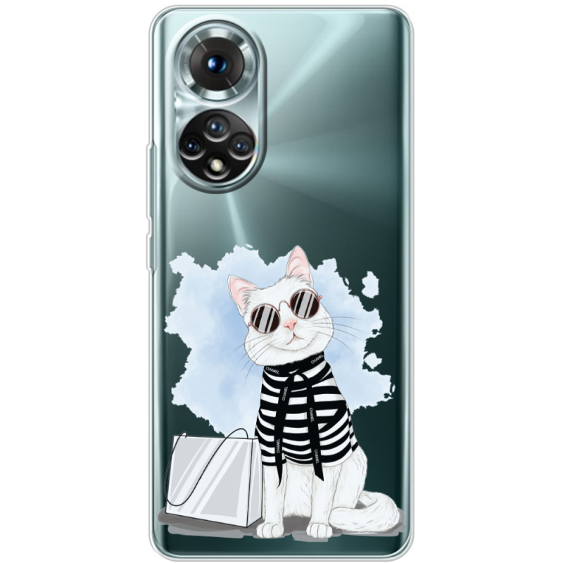 Прозорий чохол BoxFace Honor 50 Cat Style