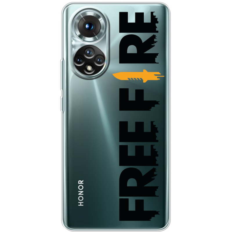 Прозорий чохол BoxFace Honor 50 Free Fire Black Logo